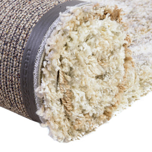 Khaki 7' 10 x 7' 10 Soft Touch Shag Square Area Rug Thick Soft Touch Fluffy & Plush Shaggy Pile