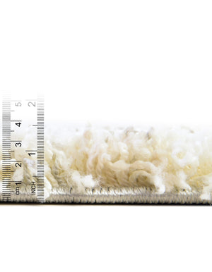 Khaki 7' 10 x 7' 10 Soft Touch Shag Round Area Rug Thick Soft Touch Fluffy & Plush Shaggy Pile