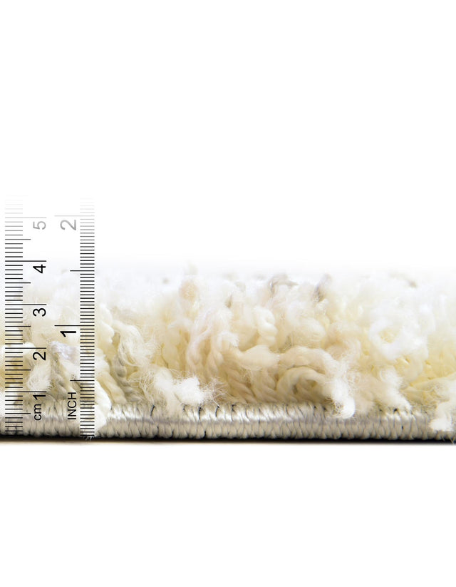 Khaki 7' 10 x 7' 10 Soft Touch Shag Round Area Rug Thick Soft Touch Fluffy & Plush Shaggy Pile