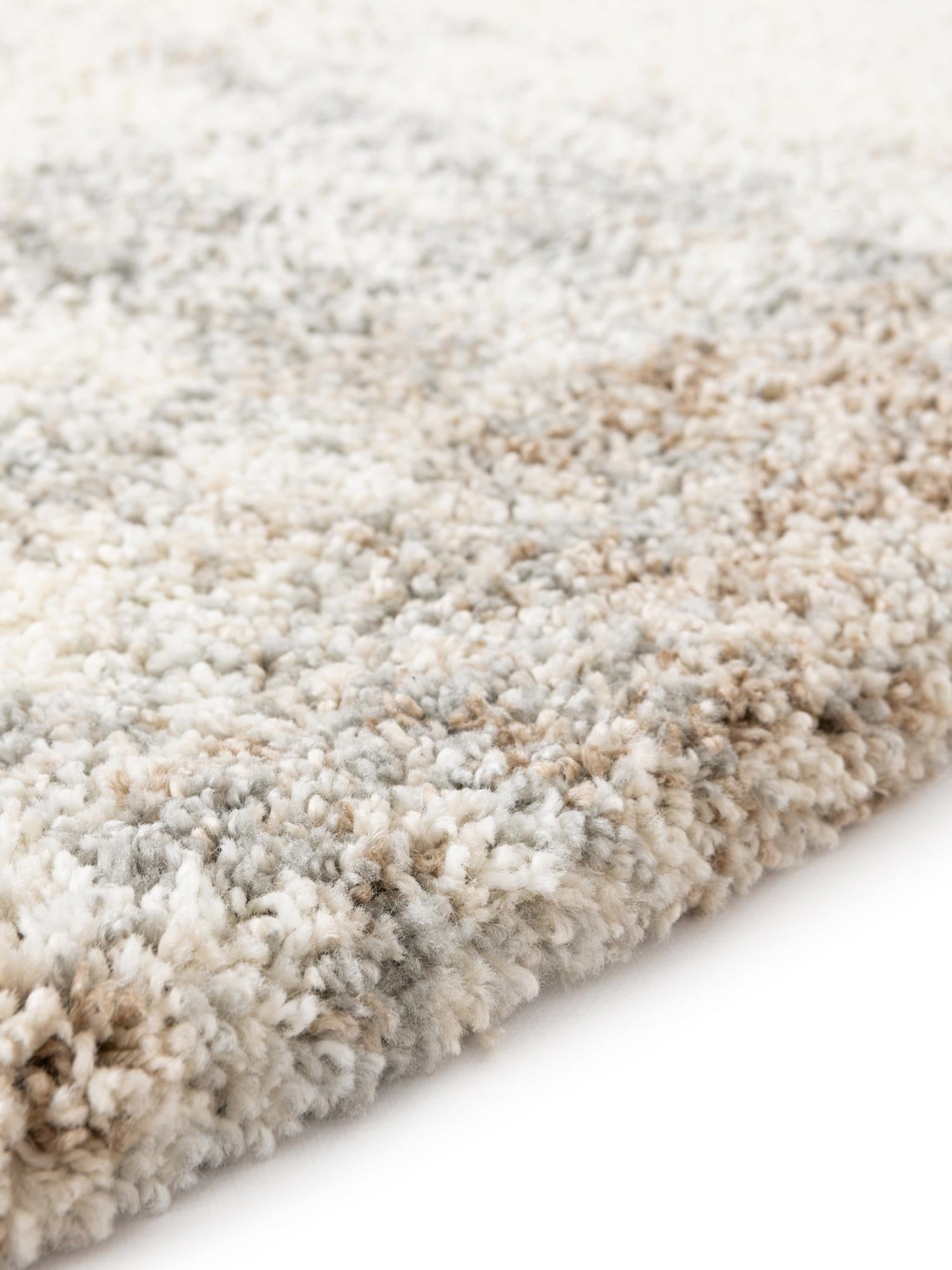 Khaki 7' 10 x 7' 10 Soft Touch Shag Round Area Rug Thick Soft Touch Fluffy & Plush Shaggy Pile 100% Polypropylene Unique Carpet for Modern Home Interiors for Sale at Rug Engine