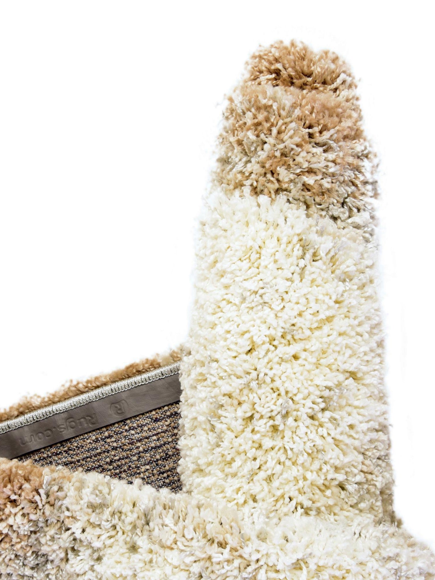 Khaki 4' 1 x 4' 1 Soft Touch Shag Round Area Rug Thick Soft Touch Fluffy & Plush Shaggy Pile 100% Polypropylene Unique Carpet for Modern Home Interiors for Sale at Rug Engine