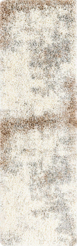 Khaki 2' x 6' 7 Soft Touch Shag Runner Area Rug Thick Soft Touch Fluffy & Plush Shaggy Pile