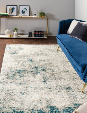 Sage Green 3' 3 x 5' 3 Soft Touch Shag Rectangle Area Rug Thick Soft Touch Fluffy & Plush Shaggy Pile