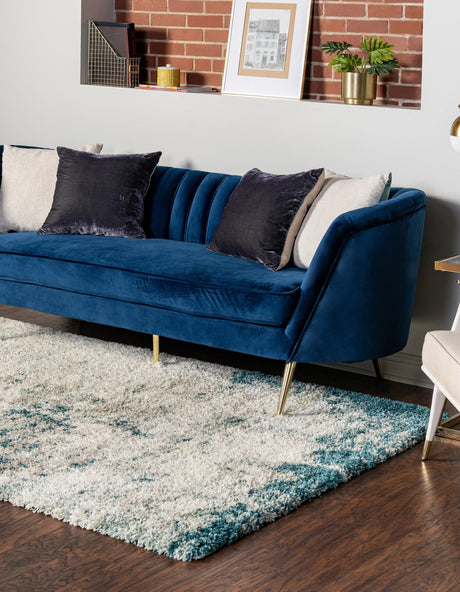 Sage Green 5' 3 x 8' Soft Touch Shag Rectangle Area Rug Thick Soft Touch Fluffy & Plush Shaggy Pile 100% Polypropylene Unique Carpet for Modern Home Interiors for Sale at Rug Engine