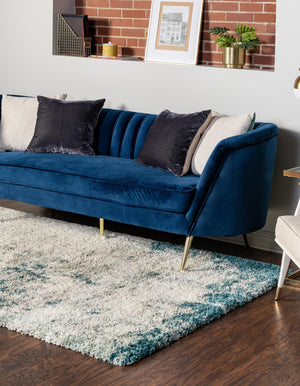 Sage Green 3' 3 x 5' 3 Soft Touch Shag Rectangle Area Rug Thick Soft Touch Fluffy & Plush Shaggy Pile