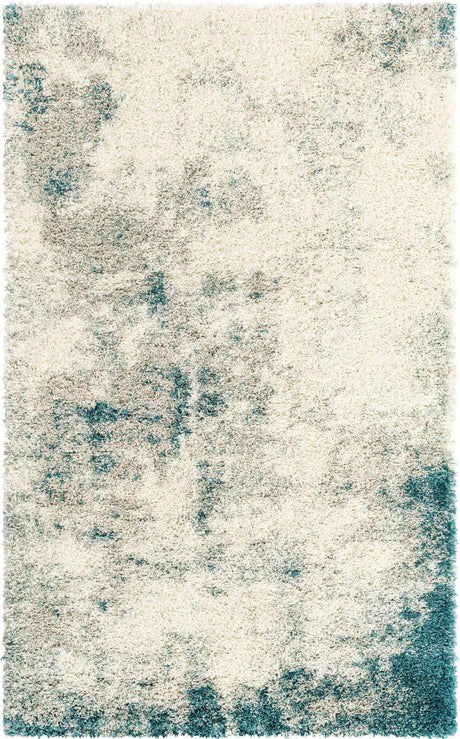 Sage Green 5' 3 x 8' Soft Touch Shag Rectangle Area Rug Thick Soft Touch Fluffy & Plush Shaggy Pile