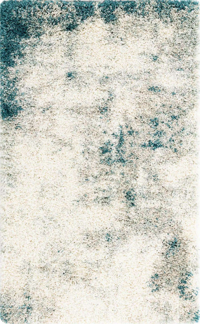 Sage Green 3' 3 x 5' 3 Soft Touch Shag Rectangle Area Rug Thick Soft Touch Fluffy & Plush Shaggy Pile