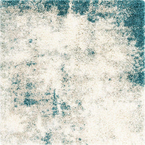 Sage Green 5' 3 x 5' 3 Soft Touch Shag Square Area Rug Thick Soft Touch Fluffy & Plush Shaggy Pile