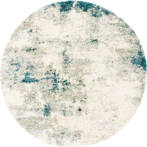 Sage Green 7' 10 x 7' 10 Soft Touch Shag Round Area Rug Thick Soft Touch Fluffy & Plush Shaggy Pile