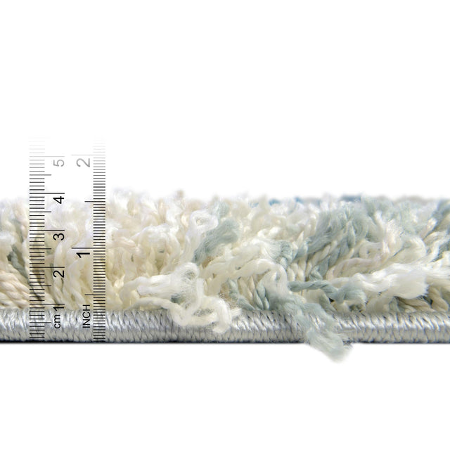 Sage Green 7' 10 x 7' 10 Soft Touch Shag Round Area Rug Thick Soft Touch Fluffy & Plush Shaggy Pile