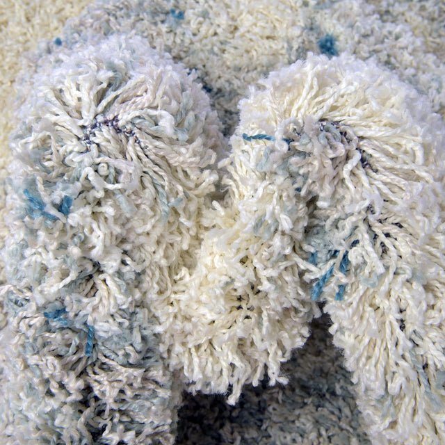 Sage Green 7' 10 x 7' 10 Soft Touch Shag Round Area Rug Thick Soft Touch Fluffy & Plush Shaggy Pile
