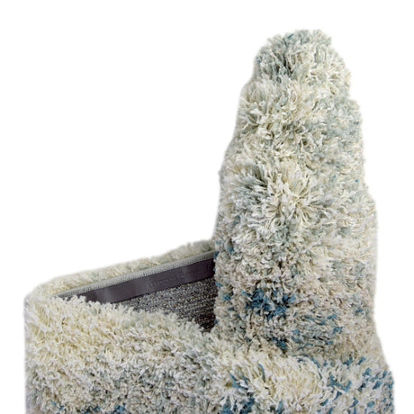 Sage Green 5' 3 x 5' 3 Soft Touch Shag Round Area Rug Thick Soft Touch Fluffy & Plush Shaggy Pile 100% Polypropylene Unique Carpet for Modern Home Interiors for Sale at Rug Engine