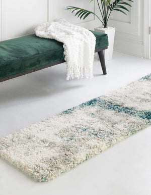 Sage Green 2' x 6' 7 Soft Touch Shag Runner Area Rug Thick Soft Touch Fluffy & Plush Shaggy Pile