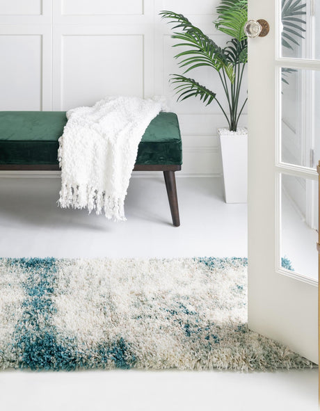 Sage Green 2' x 6' 7 Soft Touch Shag Runner Area Rug Thick Soft Touch Fluffy & Plush Shaggy Pile 100% Polypropylene Unique Carpet for Modern Home Interiors for Sale at Rug Engine