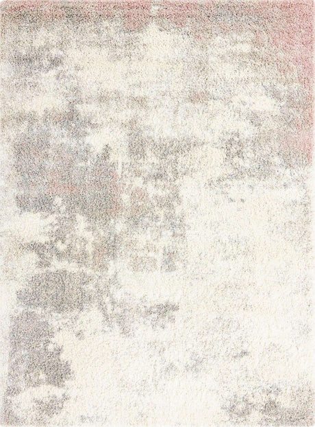 Pink 9' 10 x 13' 1 Soft Touch Shag Rectangle Area Rug Thick Soft Touch Fluffy & Plush Shaggy Pile