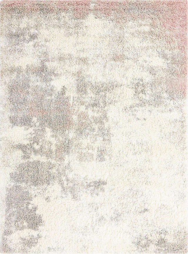 Pink 9' 10 x 13' 1 Soft Touch Shag Rectangle Area Rug Thick Soft Touch Fluffy & Plush Shaggy Pile