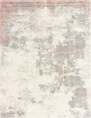 Pink 7' 10 x 10' Soft Touch Shag Rectangle Area Rug Thick Soft Touch Fluffy & Plush Shaggy Pile