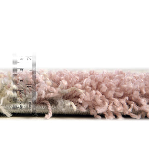 Pink 9' x 12' Soft Touch Shag Rectangle Area Rug Thick Soft Touch Fluffy & Plush Shaggy Pile