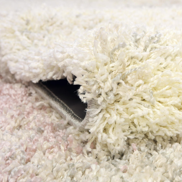 Pink 3' 3 x 5' 3 Soft Touch Shag Rectangle Area Rug Thick Soft Touch Fluffy & Plush Shaggy Pile