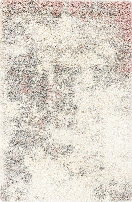 Pink 4' 1 x 6' 1 Soft Touch Shag Rectangle Area Rug Thick Soft Touch Fluffy & Plush Shaggy Pile