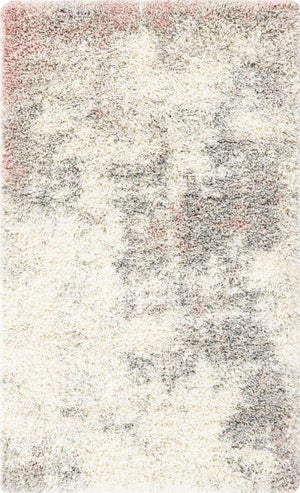 Pink 3' 3 x 5' 3 Soft Touch Shag Rectangle Area Rug Thick Soft Touch Fluffy & Plush Shaggy Pile