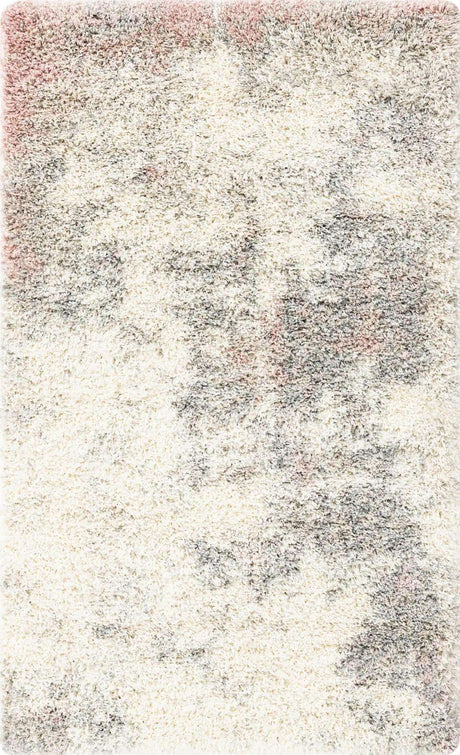 Pink 3' 3 x 5' 3 Soft Touch Shag Rectangle Area Rug Thick Soft Touch Fluffy & Plush Shaggy Pile