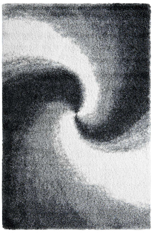 Smoke Gray 6' 1 x 9' Soft Touch Shag Rectangle Area Rug Thick Soft Touch Fluffy & Plush Shaggy Pile