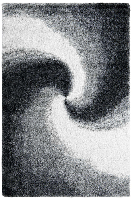 Smoke Gray 6' 1 x 9' Soft Touch Shag Rectangle Area Rug Thick Soft Touch Fluffy & Plush Shaggy Pile