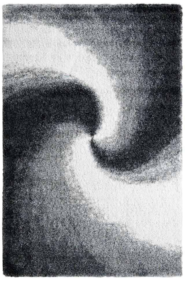 Smoke Gray 6' 1 x 9' Soft Touch Shag Rectangle Area Rug Thick Soft Touch Fluffy & Plush Shaggy Pile