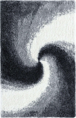 Smoke Gray 5' 3 x 8' Soft Touch Shag Rectangle Area Rug Thick Soft Touch Fluffy & Plush Shaggy Pile