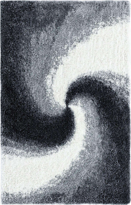 Smoke Gray 5' 3 x 8' Soft Touch Shag Rectangle Area Rug Thick Soft Touch Fluffy & Plush Shaggy Pile