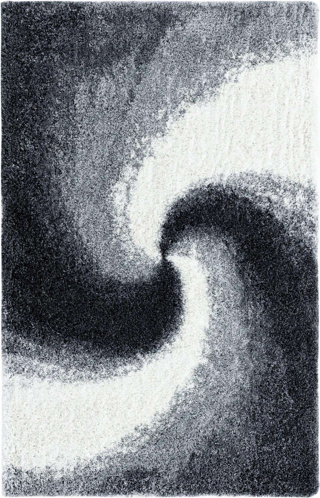 Smoke Gray 5' 3 x 8' Soft Touch Shag Rectangle Area Rug Thick Soft Touch Fluffy & Plush Shaggy Pile