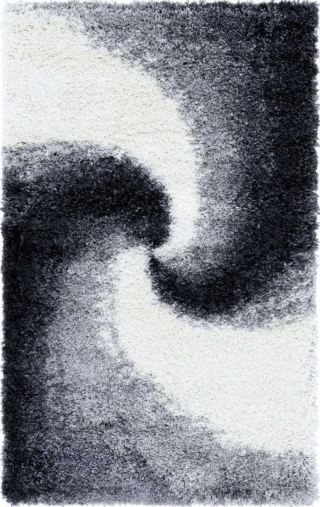 Smoke Gray 3' 3 x 5' 3 Soft Touch Shag Rectangle Area Rug Thick Soft Touch Fluffy & Plush Shaggy Pile