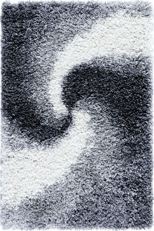 Smoke Gray 2' x 3' 1 Soft Touch Shag Rectangle Area Rug Thick Soft Touch Fluffy & Plush Shaggy Pile