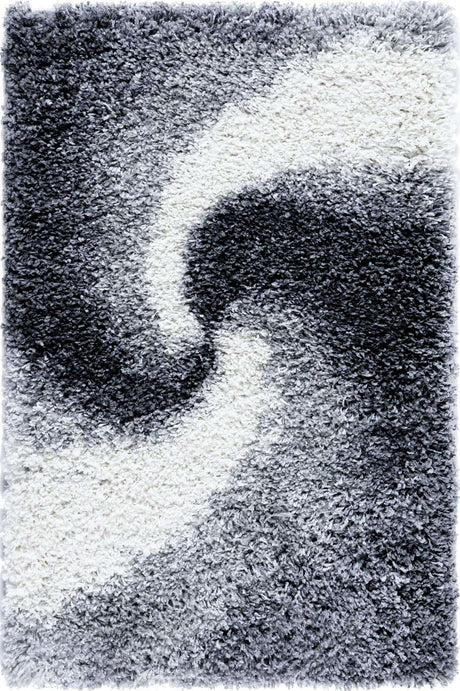 Smoke Gray 2' x 3' 1 Soft Touch Shag Rectangle Area Rug Thick Soft Touch Fluffy & Plush Shaggy Pile