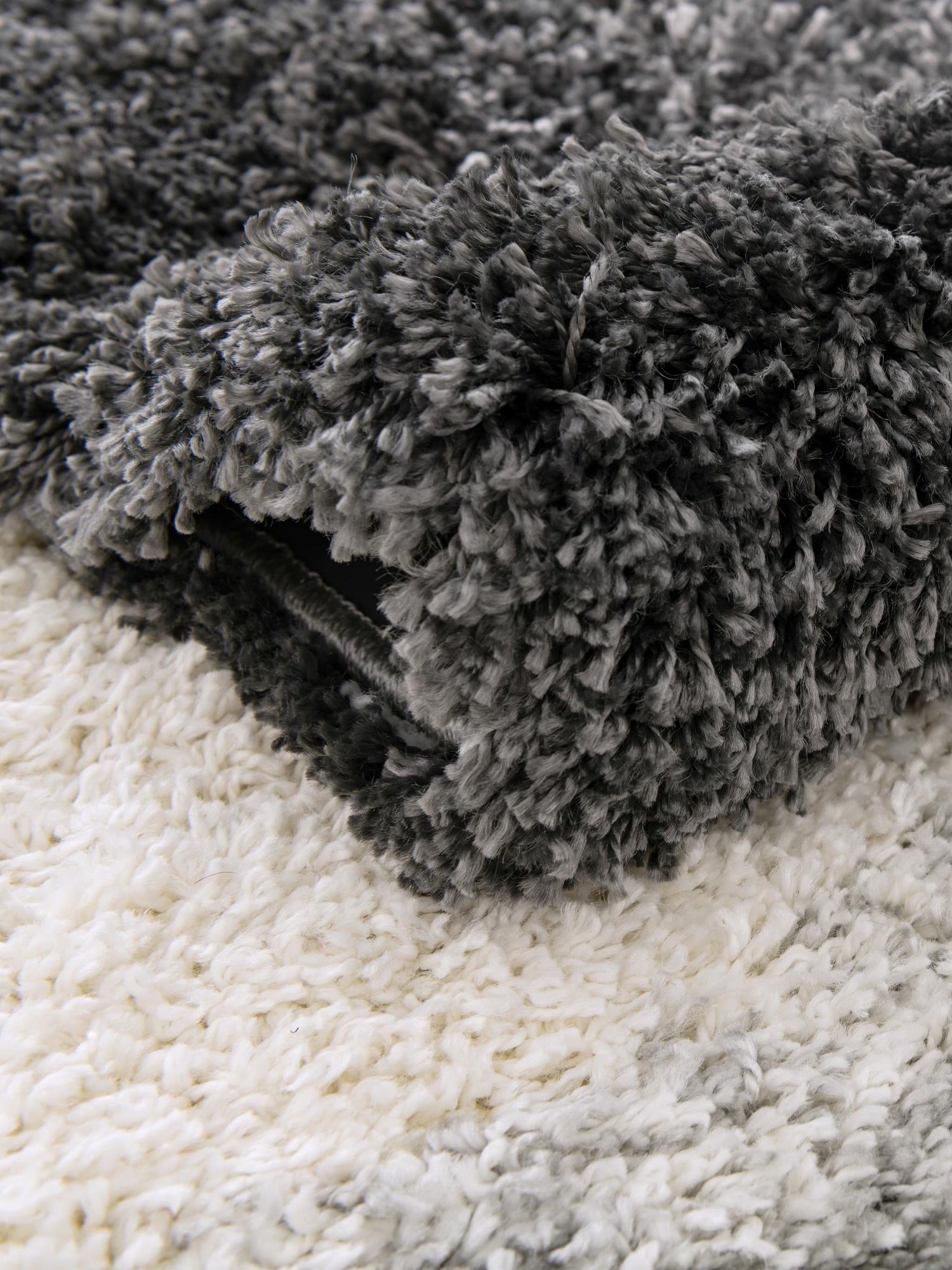 Smoke Gray 6' 1 x 6' 1 Soft Touch Shag Round Area Rug Thick Soft Touch Fluffy & Plush Shaggy Pile 100% Polypropylene Unique Carpet for Modern Home Interiors for Sale at Rug Engine