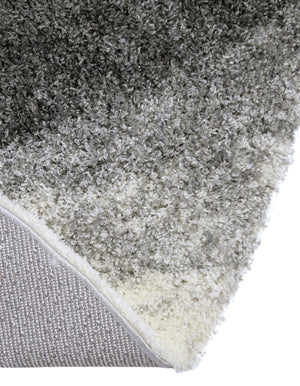 Smoke Gray 5' 3 x 5' 3 Soft Touch Shag Round Area Rug Thick Soft Touch Fluffy & Plush Shaggy Pile