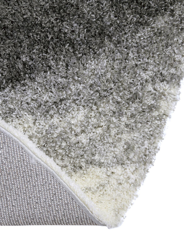 Smoke Gray 5' 3 x 5' 3 Soft Touch Shag Round Area Rug Thick Soft Touch Fluffy & Plush Shaggy Pile