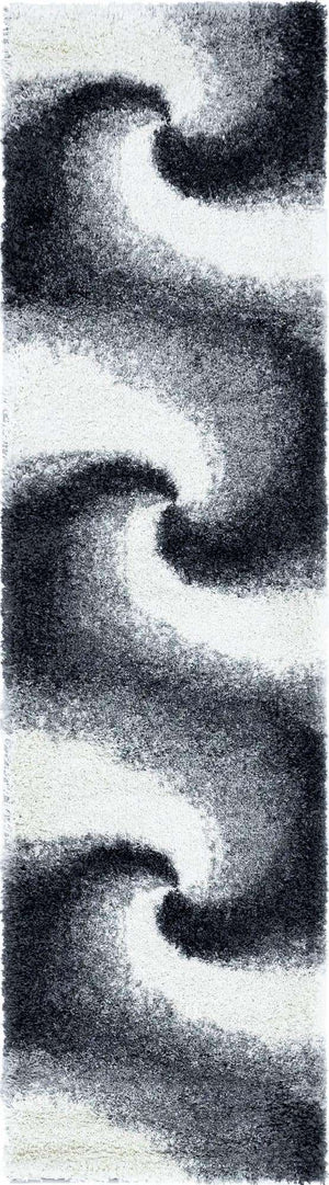 Smoke Gray 2' 7 x 10' Soft Touch Shag Runner Area Rug Thick Soft Touch Fluffy & Plush Shaggy Pile
