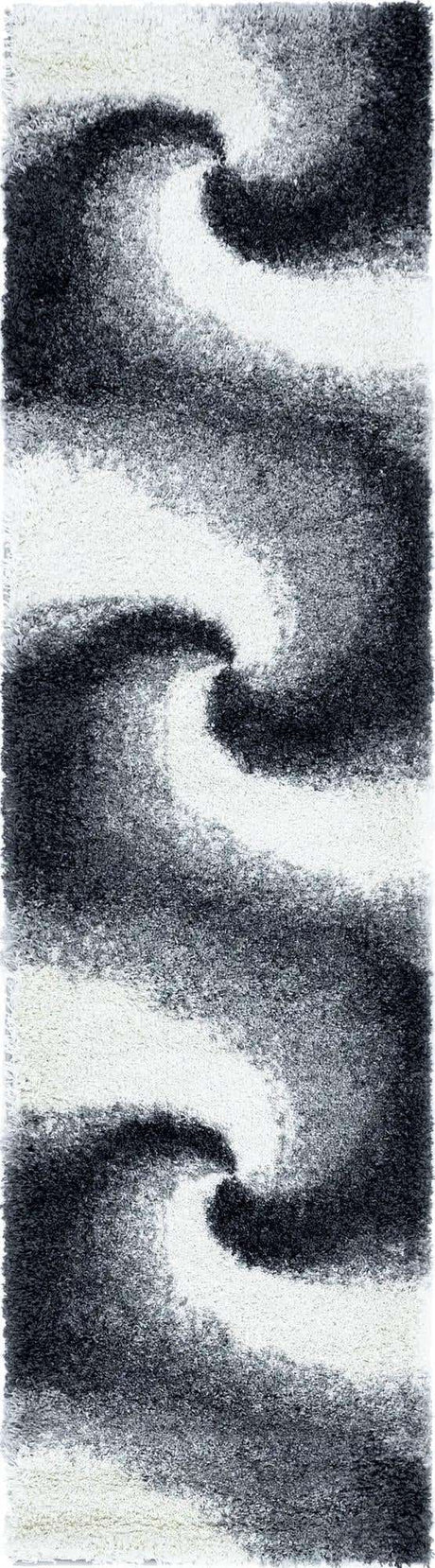 Smoke Gray 2' 7 x 10' Soft Touch Shag Runner Area Rug Thick Soft Touch Fluffy & Plush Shaggy Pile