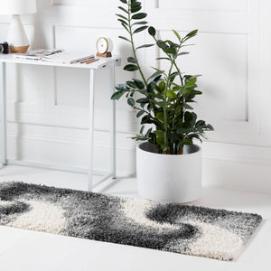 Smoke Gray 2' x 6' 7 Soft Touch Shag Runner Area Rug Thick Soft Touch Fluffy & Plush Shaggy Pile