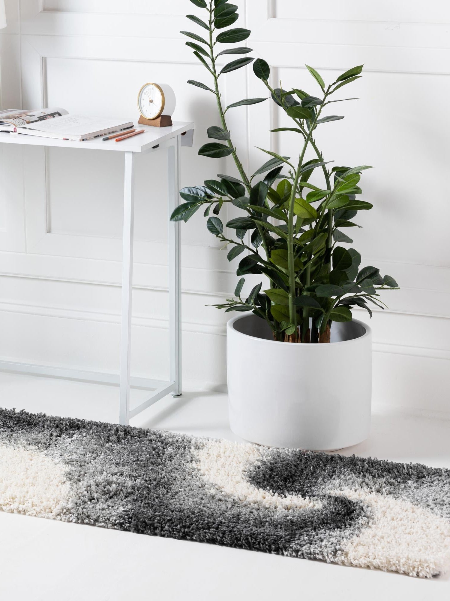 Smoke Gray 2' 7 x 10' Soft Touch Shag Runner Area Rug Thick Soft Touch Fluffy & Plush Shaggy Pile 100% Polypropylene Unique Carpet for Modern Home Interiors for Sale at Rug Engine