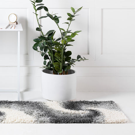 Smoke Gray 2' 7 x 10' Soft Touch Shag Runner Area Rug Thick Soft Touch Fluffy & Plush Shaggy Pile 100% Polypropylene Unique Carpet for Modern Home Interiors for Sale at Rug Engine