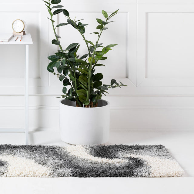 Smoke Gray 2' x 6' 7 Soft Touch Shag Runner Area Rug Thick Soft Touch Fluffy & Plush Shaggy Pile