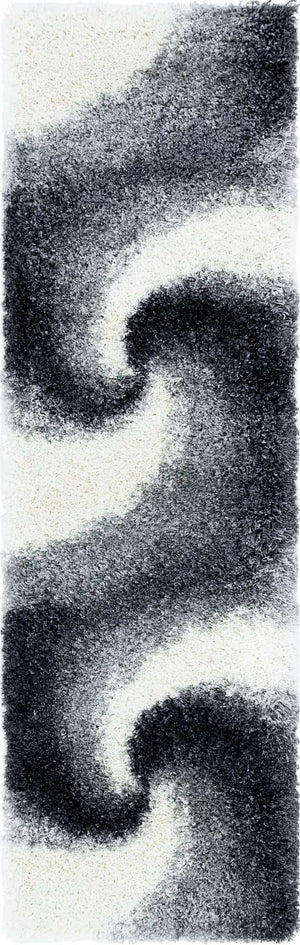 Smoke Gray 2' x 6' 7 Soft Touch Shag Runner Area Rug Thick Soft Touch Fluffy & Plush Shaggy Pile