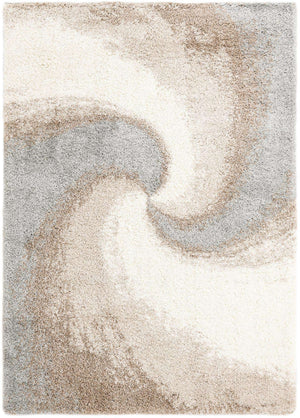 Khaki 7' 1 x 10' Soft Touch Shag Rectangle Area Rug Thick Soft Touch Fluffy & Plush Shaggy Pile