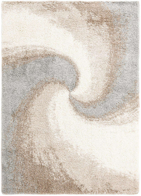 Khaki 7' 1 x 10' Soft Touch Shag Rectangle Area Rug Thick Soft Touch Fluffy & Plush Shaggy Pile