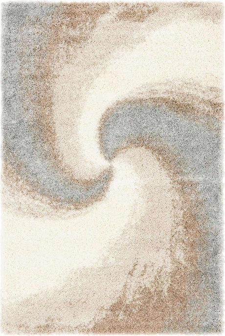 Khaki 6' 1 x 9' Soft Touch Shag Rectangle Area Rug Thick Soft Touch Fluffy & Plush Shaggy Pile