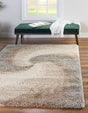 Khaki 2' x 3' 1 Soft Touch Shag Rectangle Area Rug Thick Soft Touch Fluffy & Plush Shaggy Pile