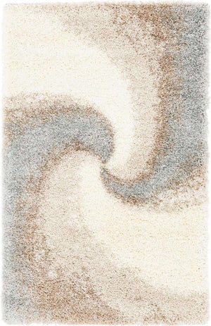 Khaki 3' 3 x 5' 3 Soft Touch Shag Rectangle Area Rug Thick Soft Touch Fluffy & Plush Shaggy Pile